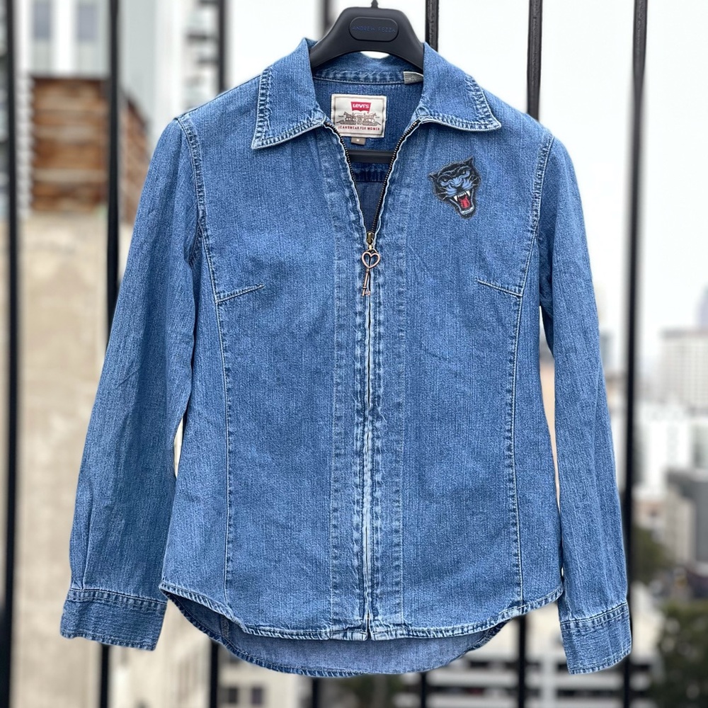 Levis Special Zipper Denim Shirt &Jacket Size M